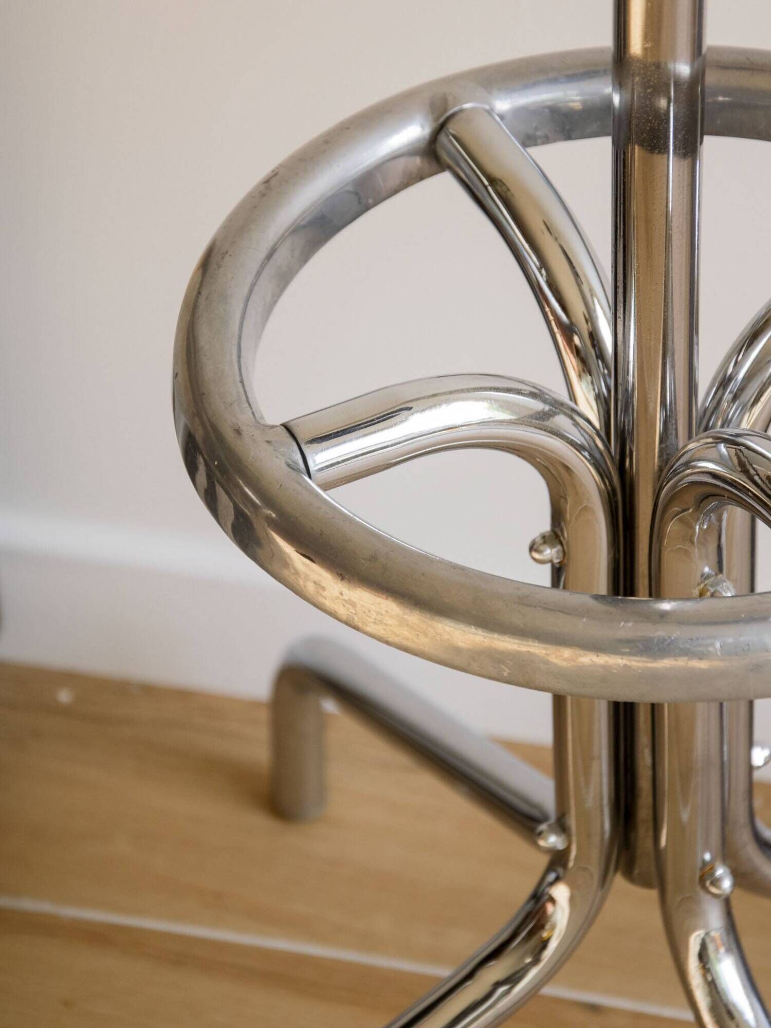 Vintage chrome coat rack