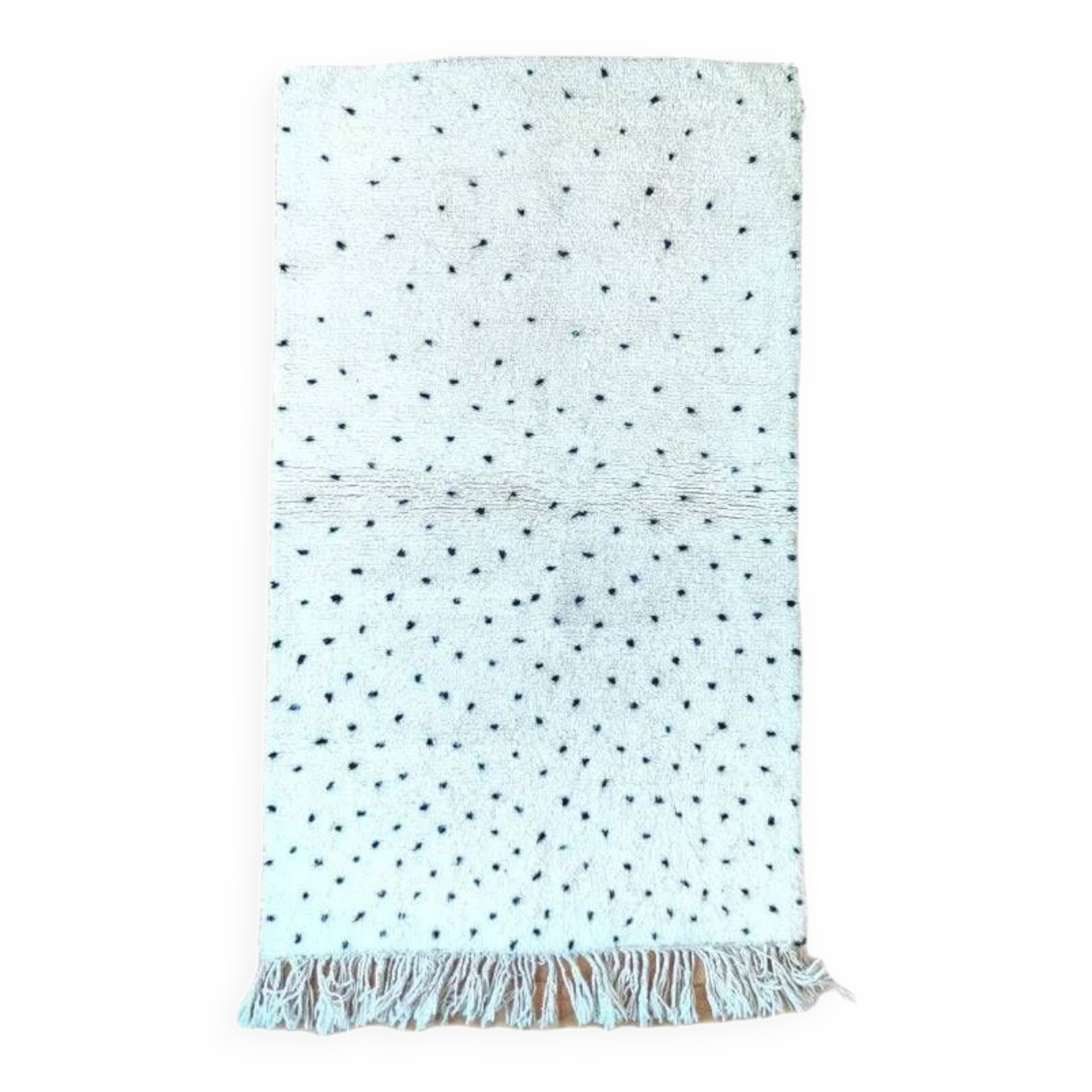 Moroccan rug black dots 95x170 cm