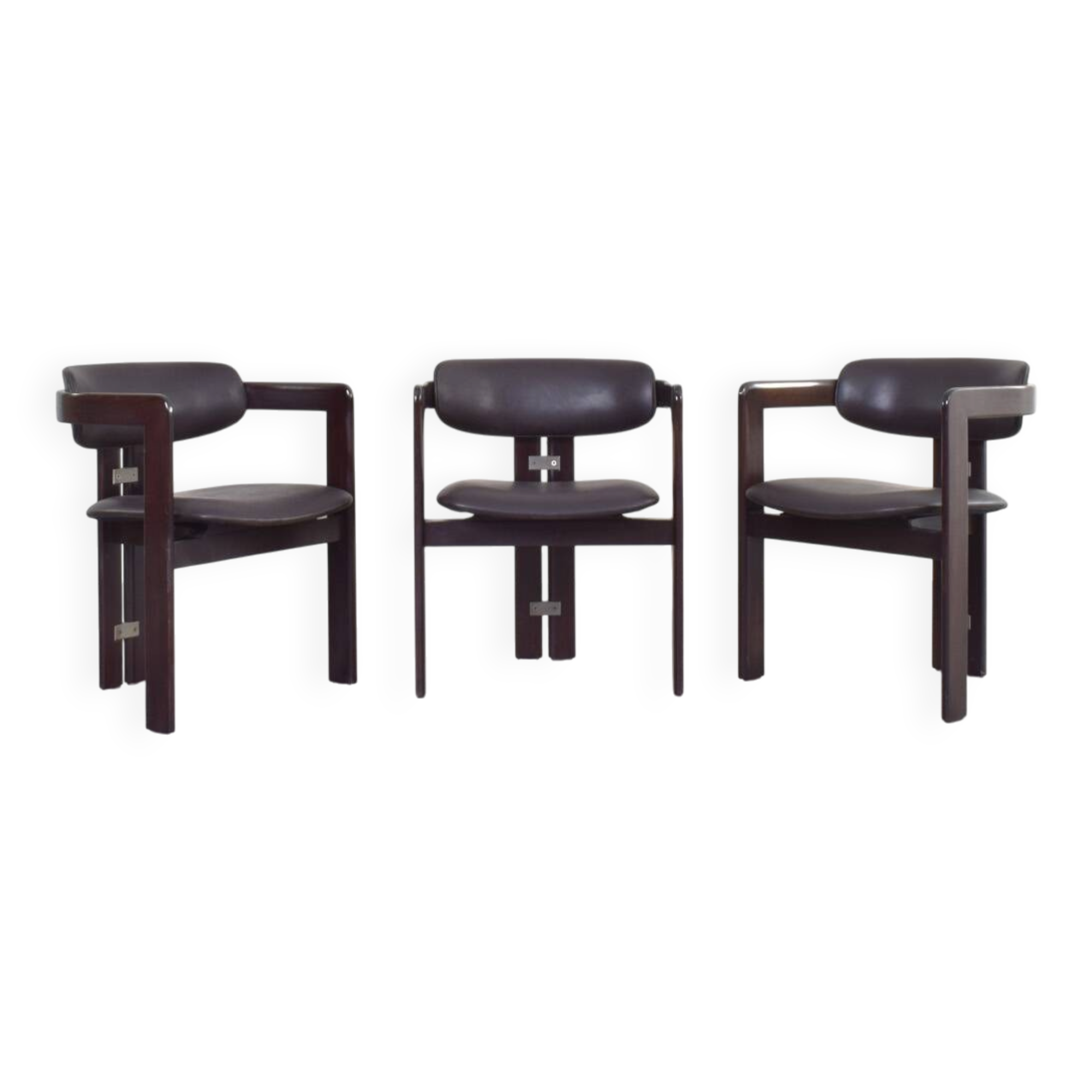 Chaises Pamplona par Augusto Savini pour Pozzi, années 1960, ensemble de 3