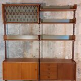 Self-supporting teak shelves ergo, vintage scandinavian 1960s