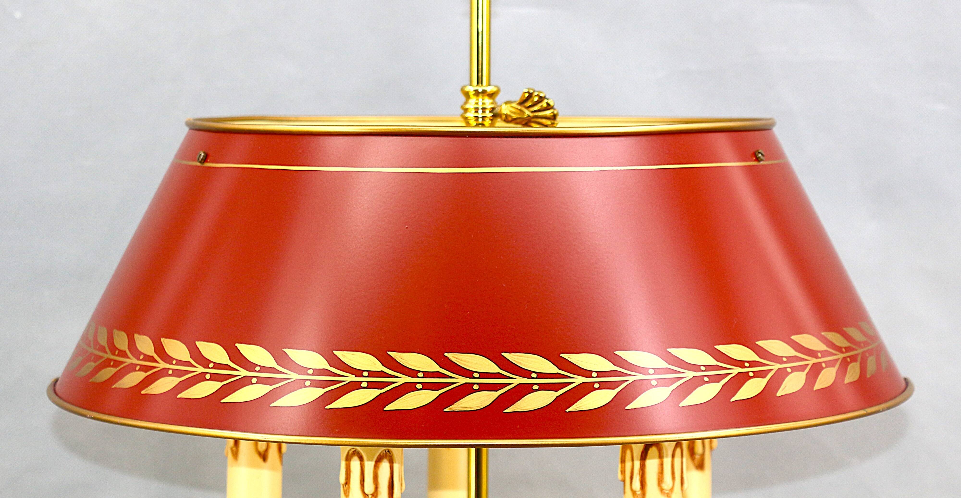 Bronze Bouillotte Lamp in Solid Empire Style Five Lights * Lucien Ga