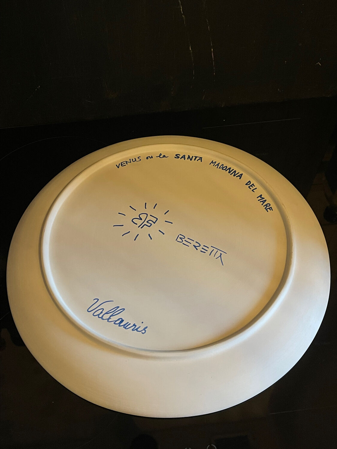 Unique signed ceramic plate