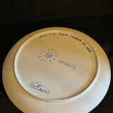 Unique signed ceramic plate