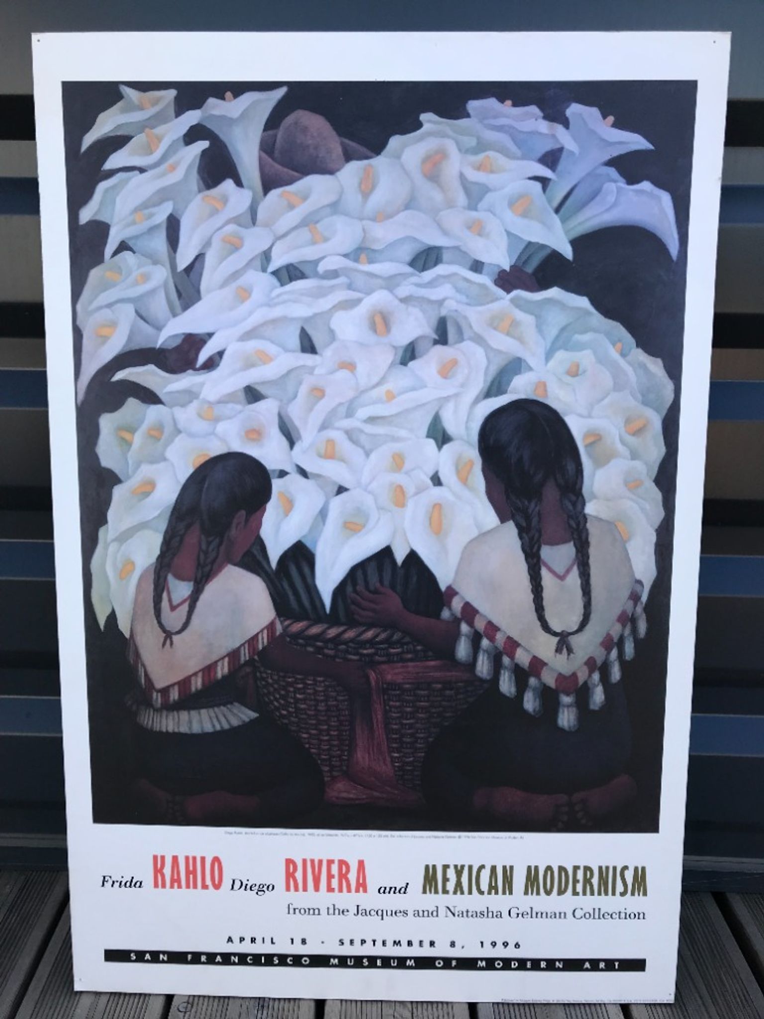 Original exhibition poster Frida Kahlo and Diego Rivera by Jacques and Natasha Gelman 1996