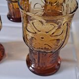 Verres à jus de fruits en verre ambré