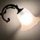 Frosted glass tulip wall light