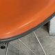 Eames Herman Miller DSR Eiffel chair in orange greige fibreglass and skai.