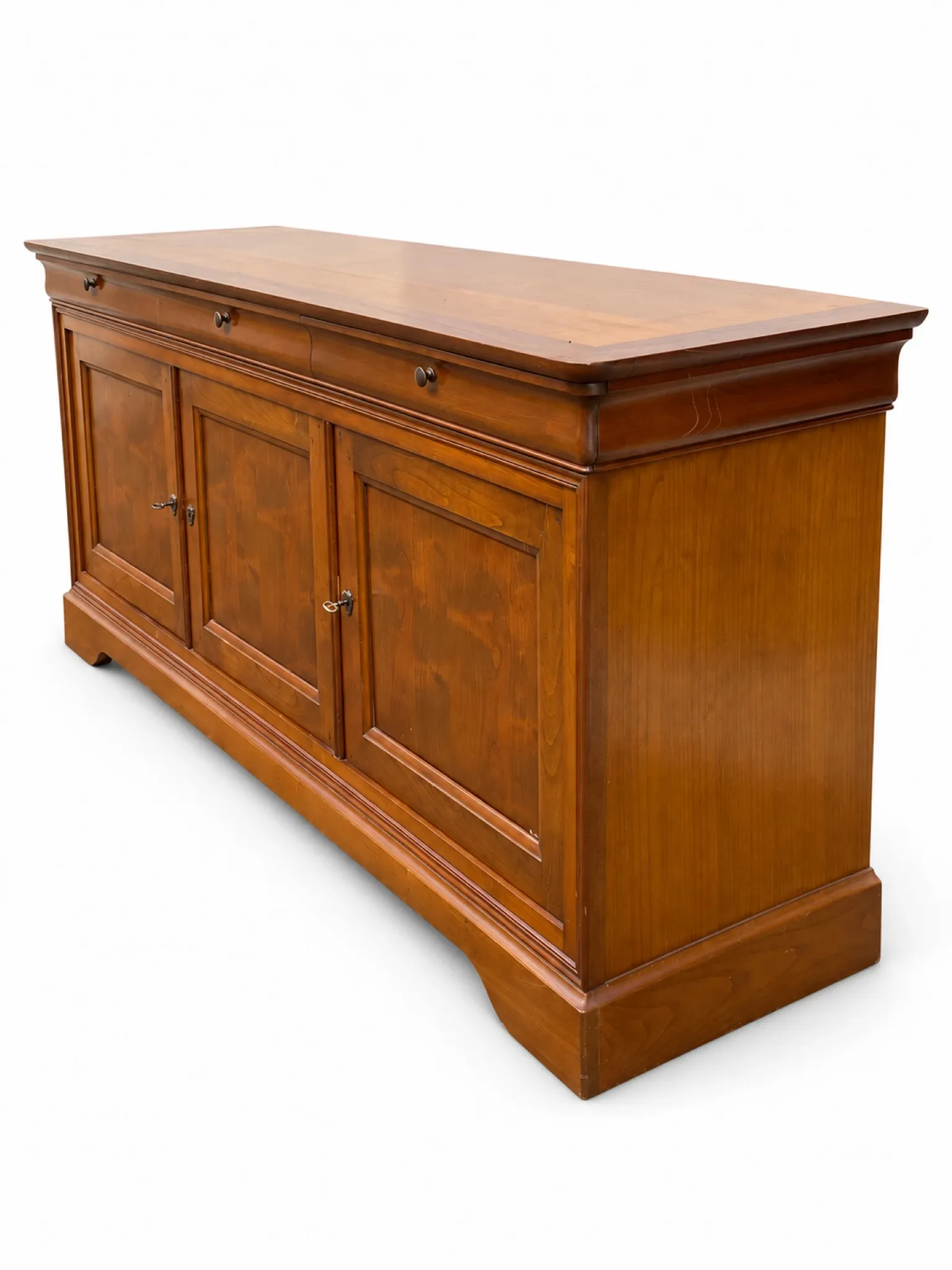 French library in Louis-Philippe style made of solid fruitwood.