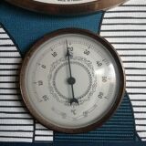 Vintage silent wall clock thermometer "Hangarter"