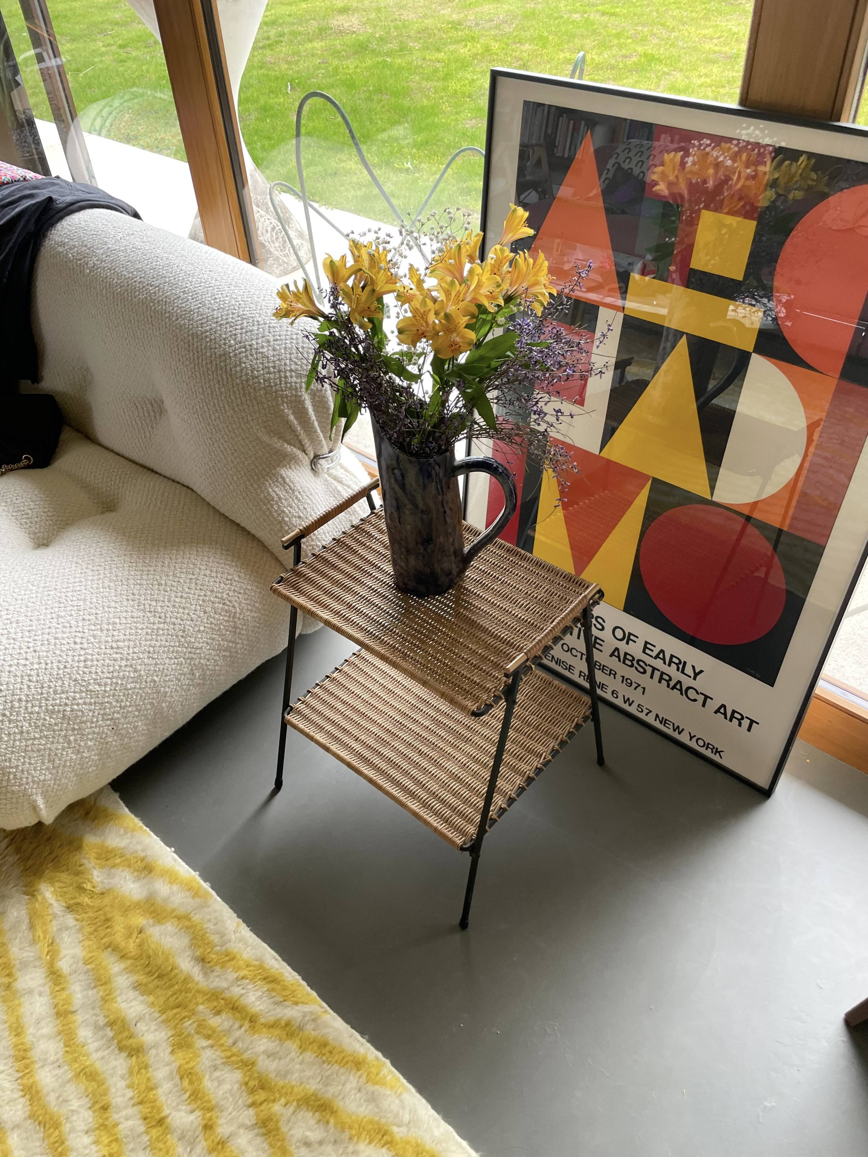 Raoul Guys metal wicker serving trolley