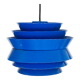 Pendant light "Trava" in blue lacquer by Carl Thore for Granhaga Metallindustri. Sweden 1960s.
