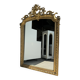 Large gilded mirror with acanthus leaf pediment H150 L98