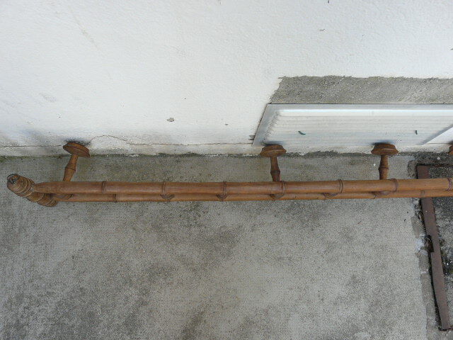 bamboo coat holder Napoleon III 4 hooks
