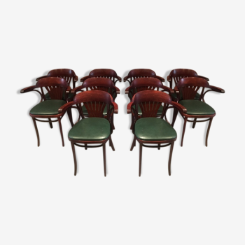 Lot of 10 brewery chairs
