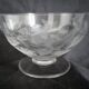 Set of 9 engraved crystal champagne glasses with fern motifs