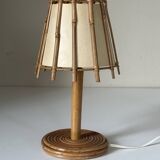 Vintage rattan lamp from the 60s