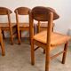Lot de 6 chaises en pin massif design scandinave Reiner Daumiller vintage années 70