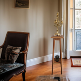 Art Deco sculpted pedestal in solid wood and marble – circa 1930