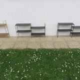 Modular wall string shelf in metal 50s 60s