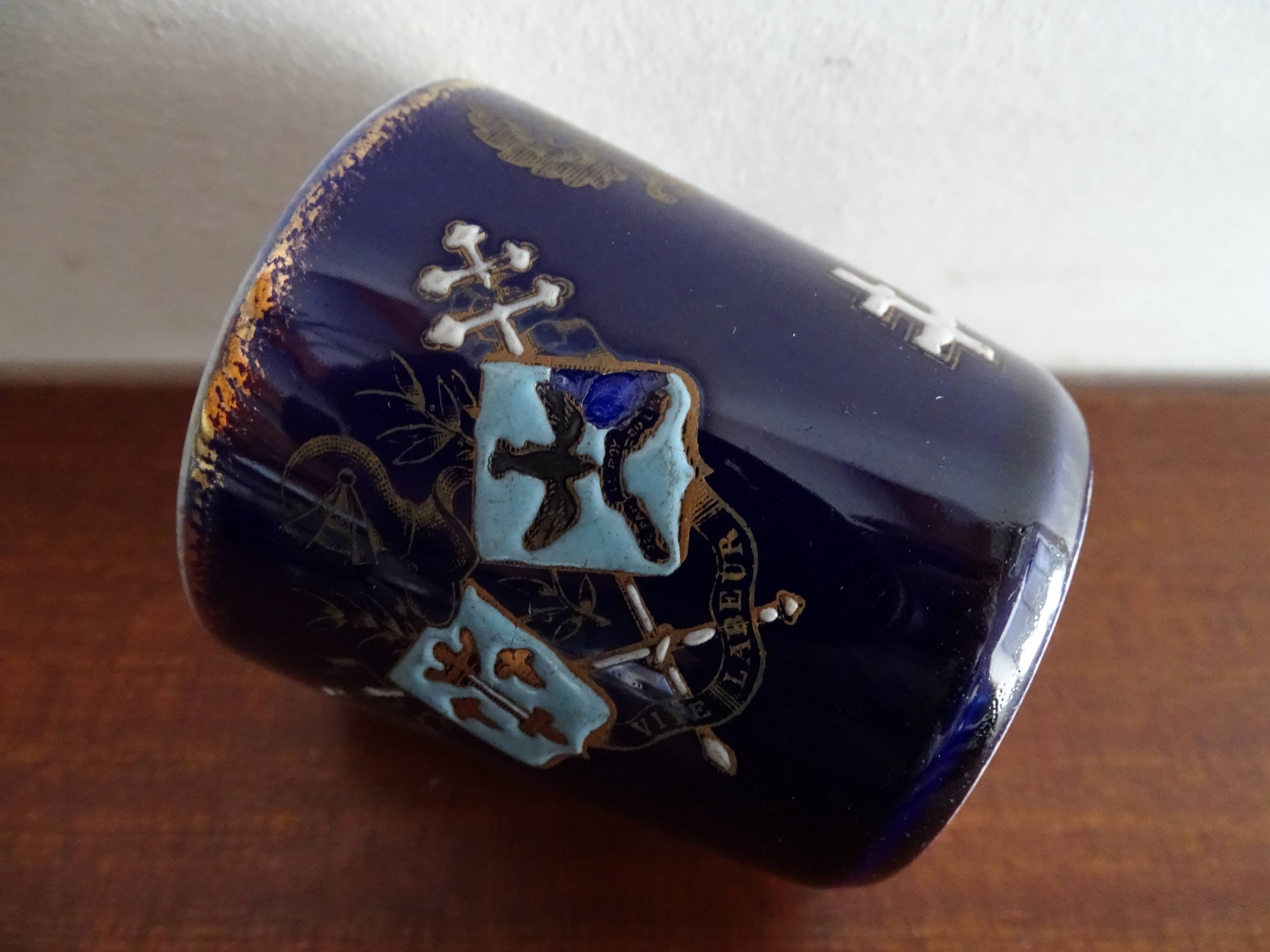 Coffee service Kg Lunéville 4 pers- Lys coat of arms Joan of Arc - Croix Lorraine