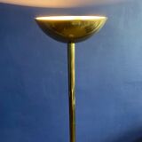 Lampadaire laiton et travertin 1970