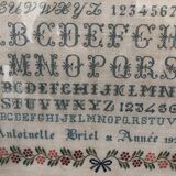 Tableau broderie encadrée 1920