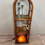 Vintage rattan shelf