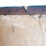 Antique small Louis-Philippe mercury mirror, vintage barber's mirror.