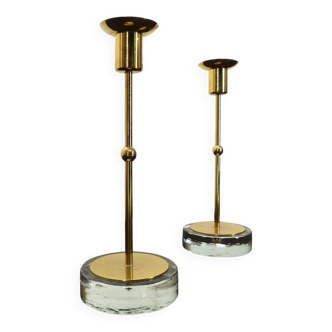 2 Scandinavian candlesticks Gunnar Ander for Ystad Metall 1960