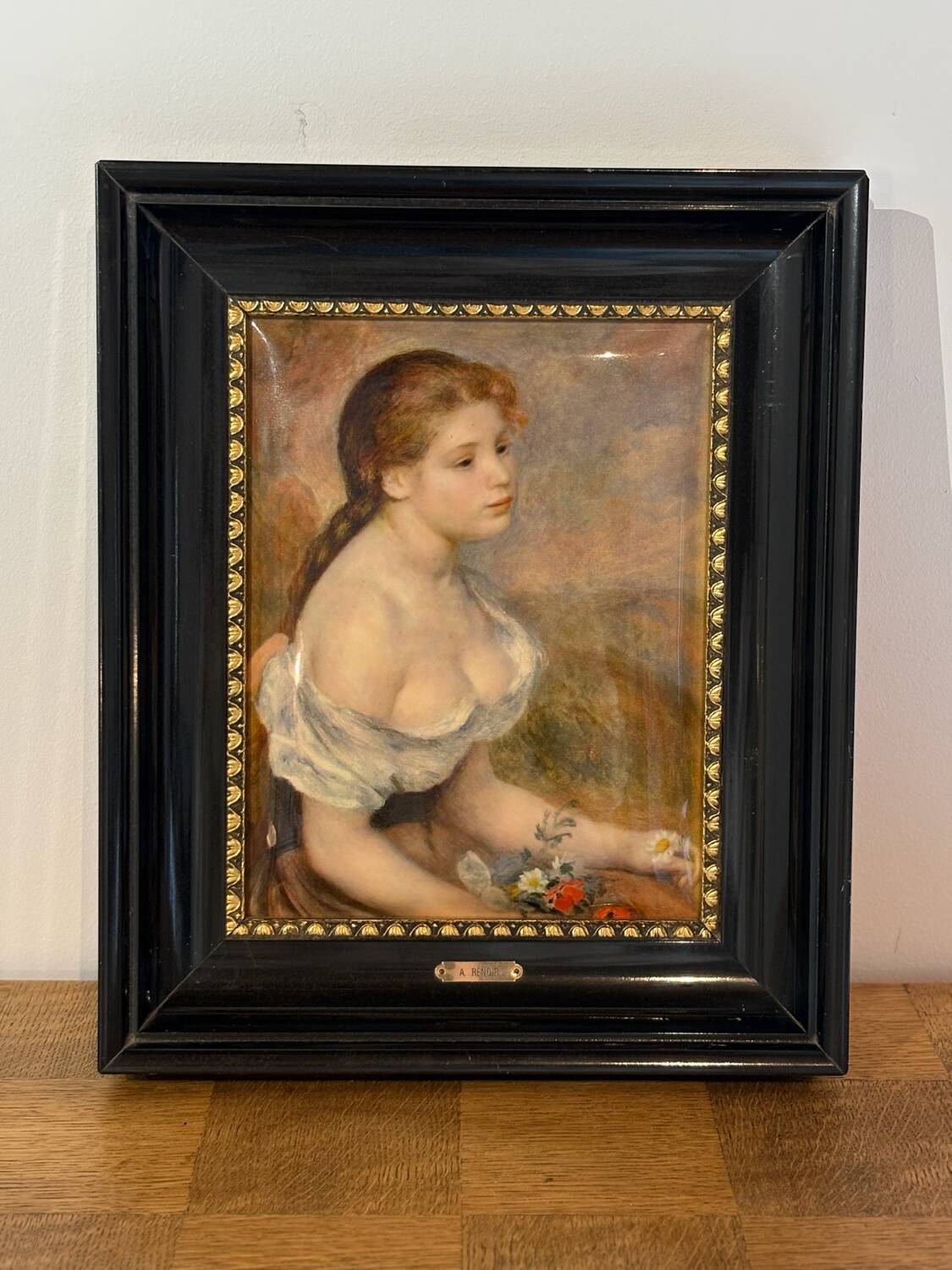 Tableau martelé Renoir « Jeune fille aux fleurs »