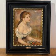 Tableau martelé Renoir « Jeune fille aux fleurs »