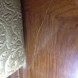 Rare Slezak club chair in solid walnut, Art Deco period