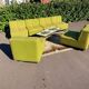 Set of 6 modular vintage Space Age armchairs - Green & Orange