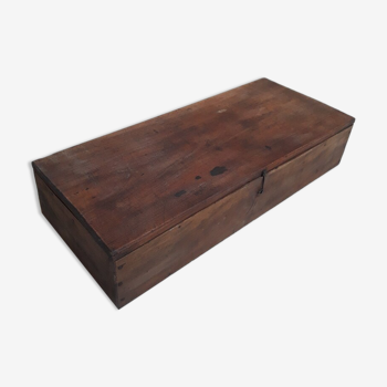 box, wooden box 46,2x19,3cm compartmentalized