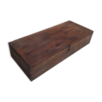 Wooden crate box 46.2x19.3cm with compartments