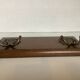 Wooden coat rack with two hooks