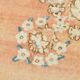 Tapis persan vintage en laine noué main, style classique, motif floral, 300x368.