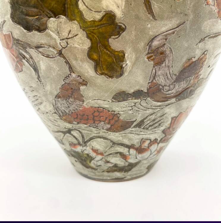 Vase « Meiji » laiton cloisonné, 1900s