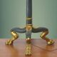 Etruscan-style carved wooden parquet lamp foot