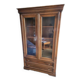 Glass-fronted sideboard - bookcase with 2 drawers