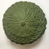 Lot of two pleated velvet cushions