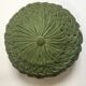 Lot of two pleated velvet cushions
