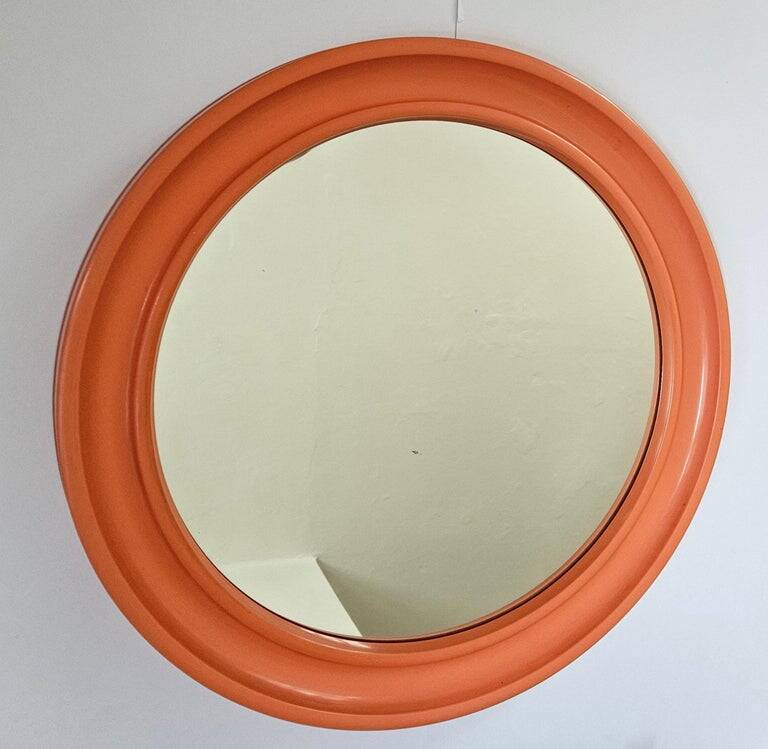 Miroir mural en plastique MidCentury par Carrara & Matta, Brevettato américain, Italie, 1970