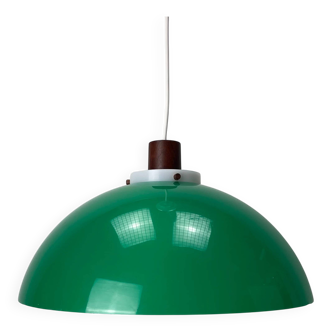 Green mushroom suspension by Uno & Östen Kristiansson for LUXUS, Sweden 1960
