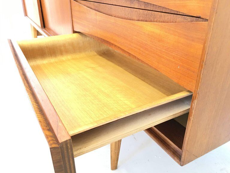 Enfilade teck 1960, 'Paola' par Oswald Vermaercke pour  V-Form