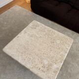 Travertine coffee table, Angelo Mangiarotti, Italy, 1970s