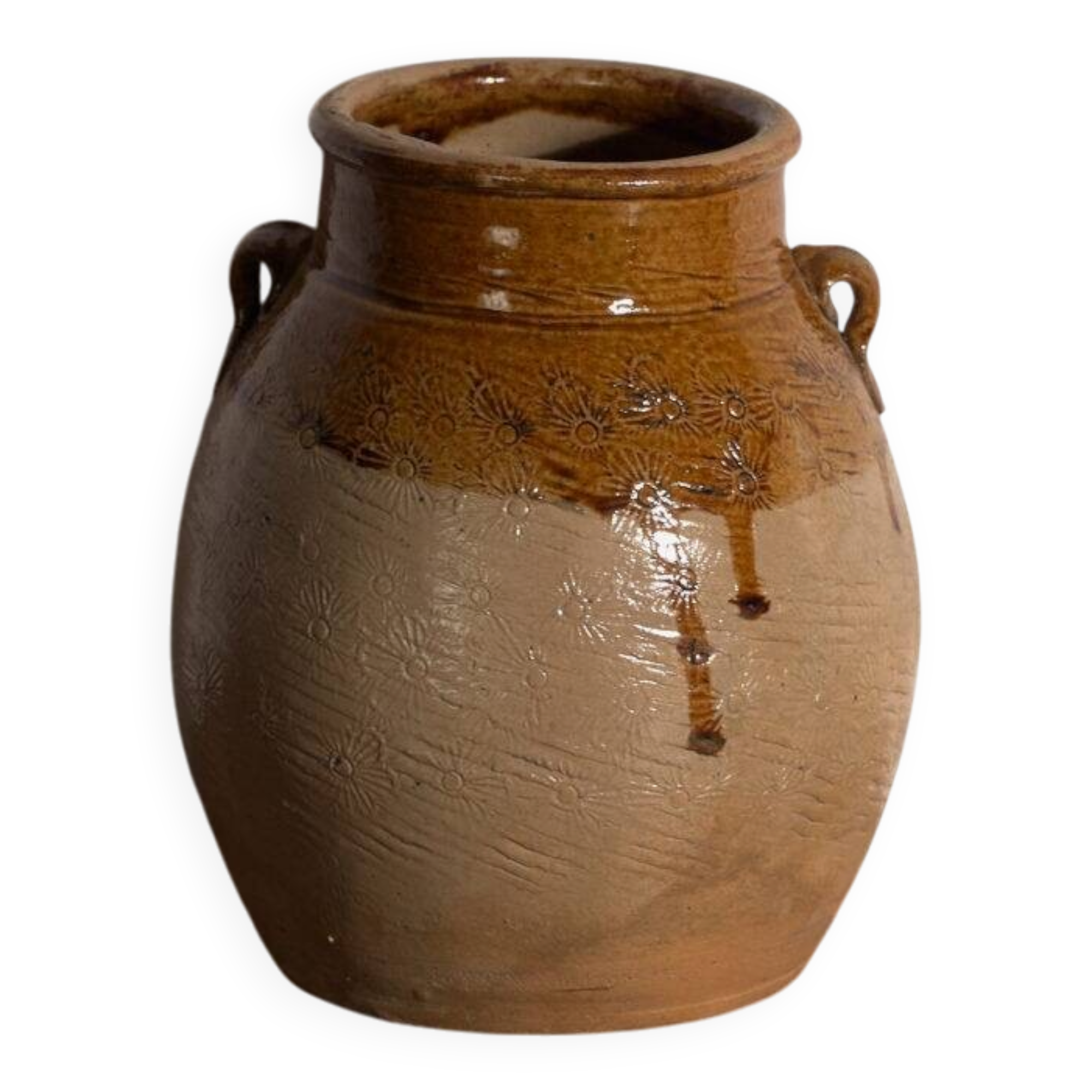Ancient Chinese glazed stoneware vase – China, circa 1900