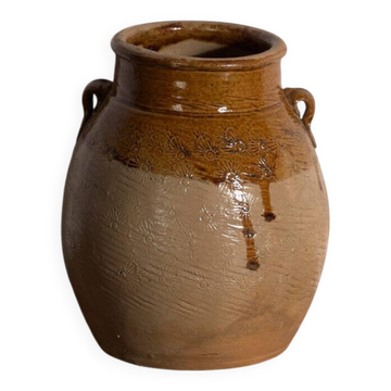 Vase ancien chinois en grès émaillé – Chine, vers 1900