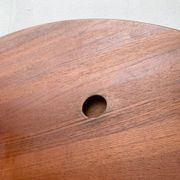 Large Danish brutalist coffee table in solid teak, 1960s.