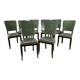 Set of 8 Art Decò oak dining chairs, 1950